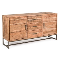 Credenza 2 ante 3 cassetti in legno Elmer S